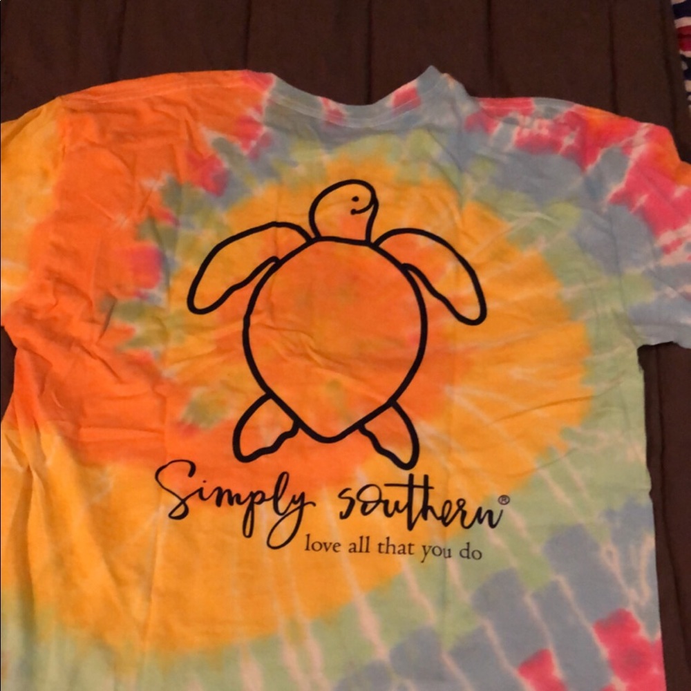 Simply Southern tie dyed turtle tee